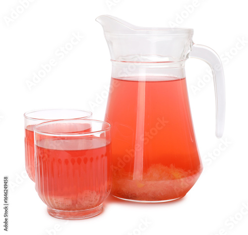 Wallpaper Mural Tasty compot in glasses and jug isolated on white Torontodigital.ca