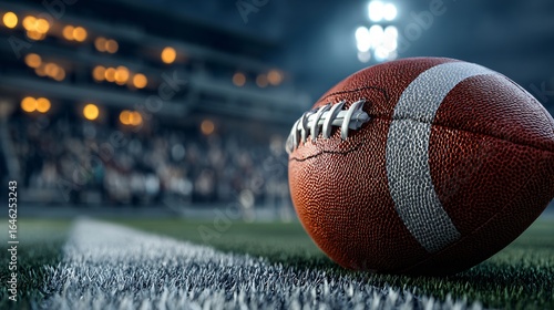 American Football Sport Equipment Background Banner