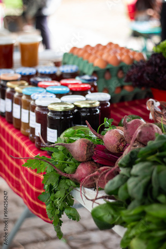 Organic beets and vegetables from farmers market