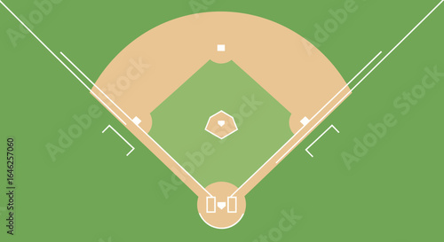 Baseball Game Overview, Field Layout, Stadium, Infographic, Sports Environment, Aerial View, Strategy Insights