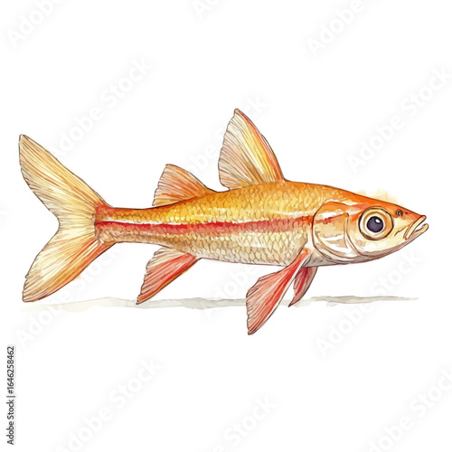 watercolor of Molly Fish, vector, isolated on a white background.