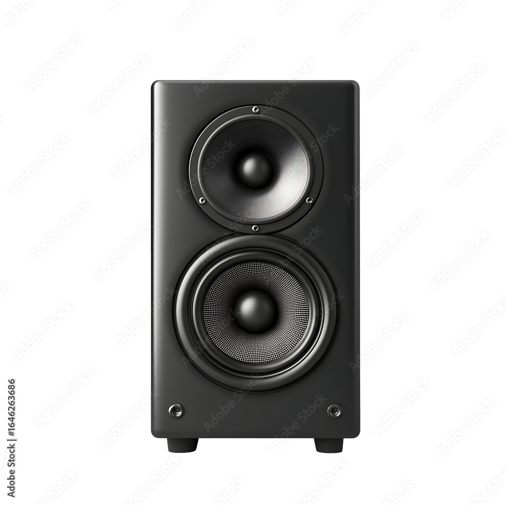 High-Fidelity Black Speaker Studio Monitor, Audio Equipment, Music Technology, Hi-Fi System High-Fidelity Black Speaker Studio Monitor, Audio Equipment, Music Technology, Hi-Fi System