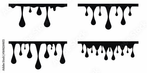 Black ink drips and splatters border elements