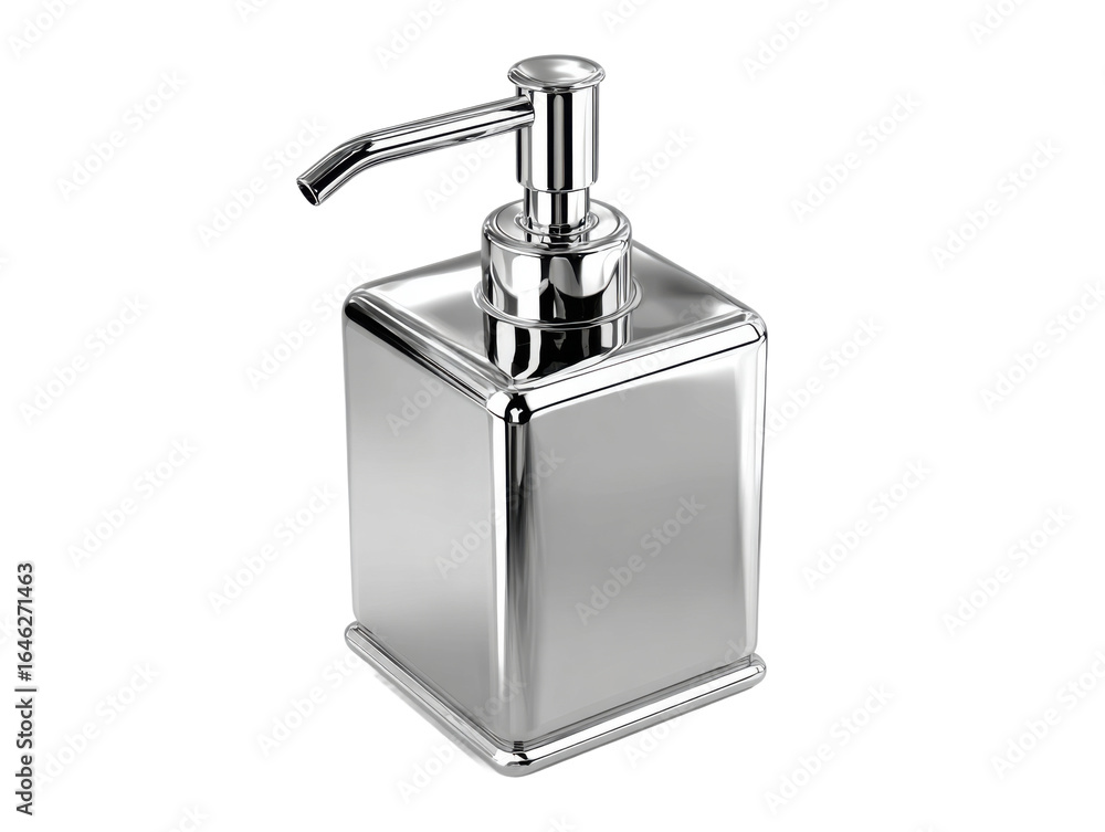 Obraz premium Chic chrome soap dispenser contemporary indoor bathroom photography