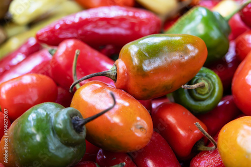 A portion of Capsicum pubescens pepper photographed up close