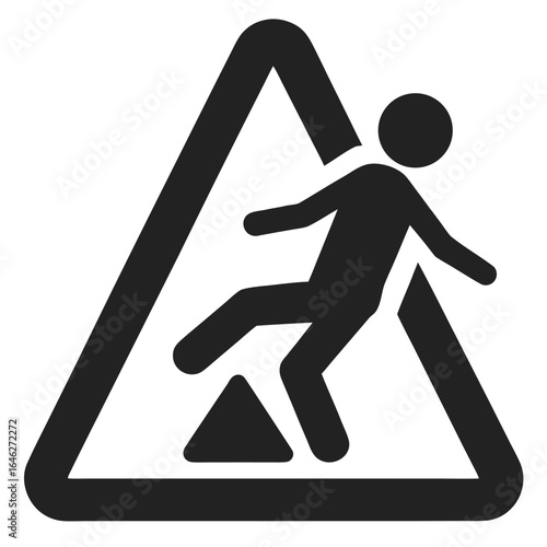 Slippery Floor Warning Sign Icon