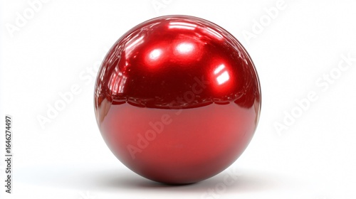 Free Download Vibrant Red Bowling Ball on White Background for Sports Professionals - GFXLoad