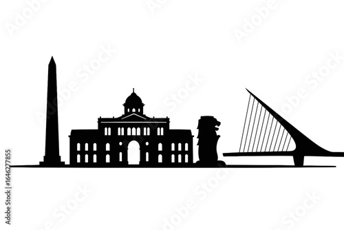 skyline silhouette of Buenos Aires