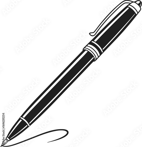 vector illustration of a pen