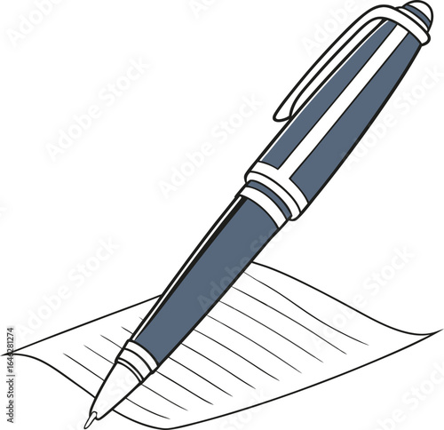 vector illustration of a pen