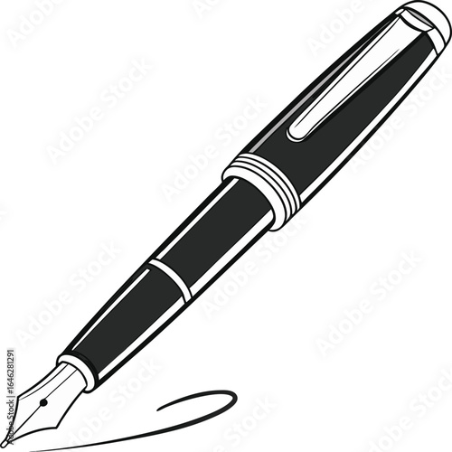 vector illustration of a pen