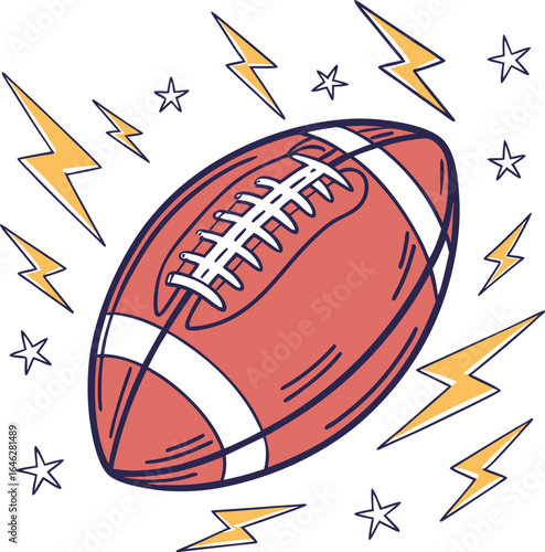 vector illustration of a american football ball