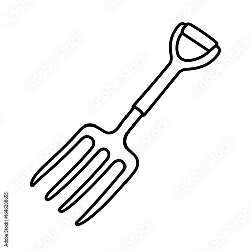 black outline garden fork clip art preview
