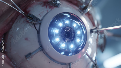 Rotating Cybernetic Eye Prosthetic with Illuminated Iris