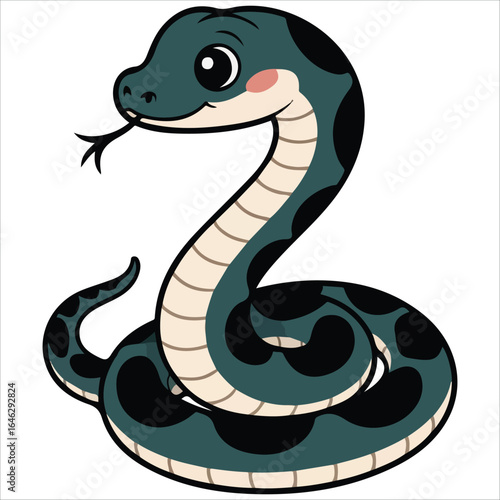 Funny Chinese New Year serpent vector graphic isolated