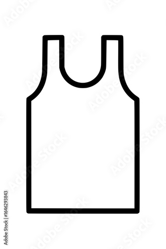Minimalist Line Icon of a Tank Top
