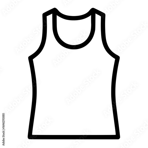 Minimalist Tank Top Apparel Icon
