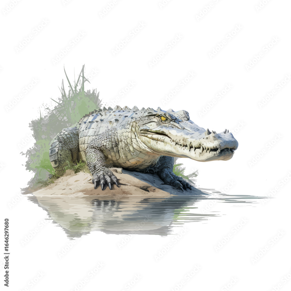 Fototapeta premium alligator in the water