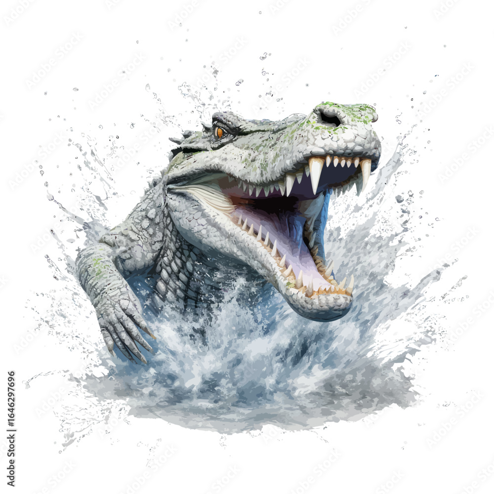 Obraz premium crocodile isolated on white