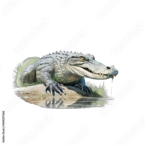 crocodile isolated on white