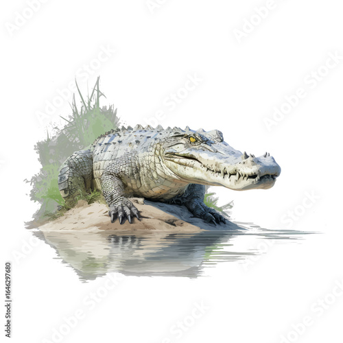 alligator in the water