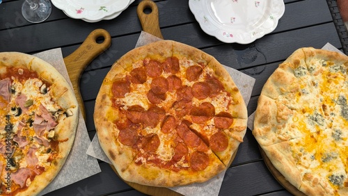 freshly baked pizza