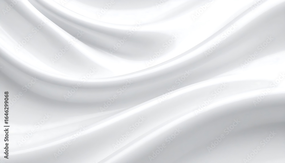 Obraz premium Smooth, flowing white fabric drapes