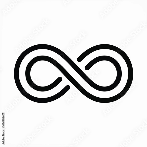 Timeless infinity symbol representing endless possibilities and boundless potential for growth, perfect for branding, design, or conceptual projects