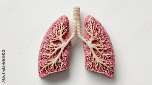 Healthy Lungs on White Background for Medical Professionals