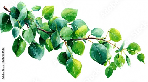 Fresh Lush Green Eucalyptus Branch Outdoors Nature Photography