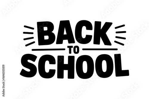 Back to school text with decorative lines and dots