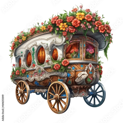 wooden horse carriage