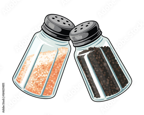 Salt and pepper shakers clinking together