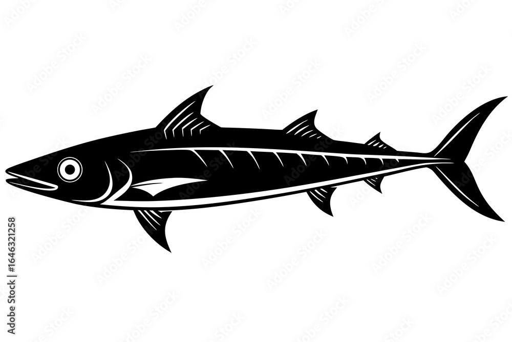 Fototapeta premium wahoo fish vector illustration