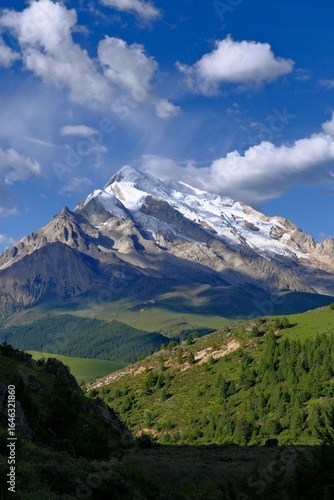 Wallpaper Mural Mountain landscape with blue sky and clouds Torontodigital.ca