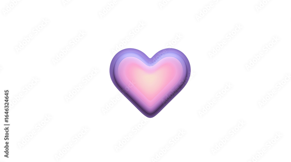 Glowing heart emoji with layered gradient light rays. Glowing heart emoji with layered gradient light rays.