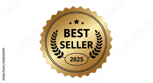 Gold Seal Badge for Best Selling Product of 2025 with Laurel Wreath and Stars