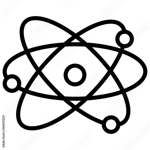 Atom Symbol line icon