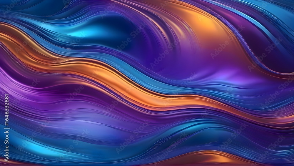 Obraz premium Close-up of a purple and blue abstract background with soft blended gradients creating a calming and harmonious modern artistic design