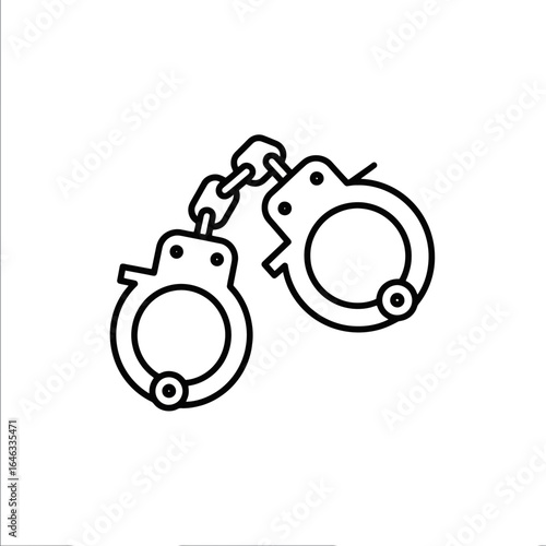 Handcuffs Icon for Law and Order Design  