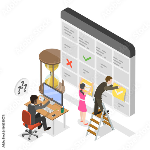 3D Isometric Flat Vector Illustration of Stakeholder Management, Partnership and Collaboration. Item 1