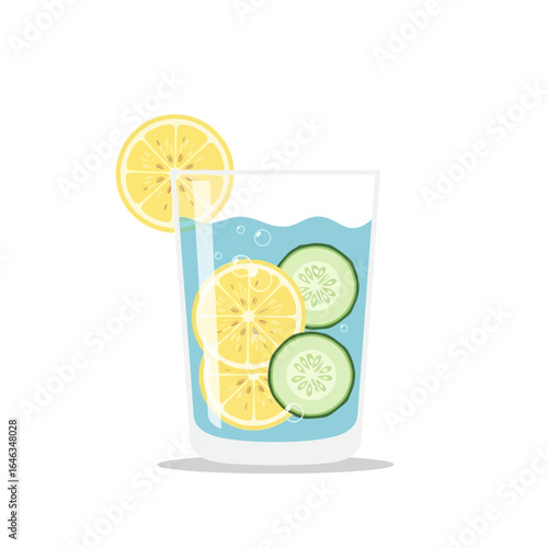 Refreshing lemon cucumber infused water for detox and wellness, a healthy hydration choice, perfect for a spa day or summer picnic, stay revitalized with this flavorful drink
