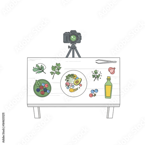 Capture Vibrant Food Photography with a Professional Camera Setup Ready to Shoot Stunning Food Still Lifes Perfect for Blogs, Menus, and Cookbook Illustrations