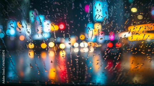 Rainy Night City Lights