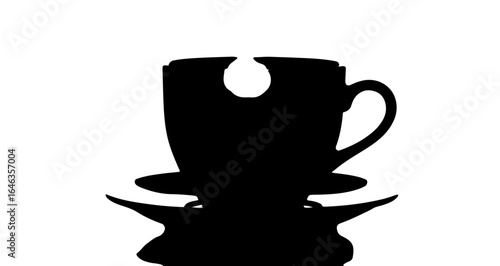Object black and white coffee pour over silhouette vector art for cafe and coffee shop digital design assets and graphics vector