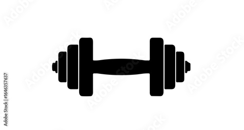 Object dumbbell weight training equipment for fitness workout strength training and bodybuilding exercise in gym vector
