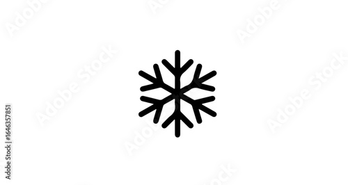 Object isolated vector snowflake icon for winter design element and christmas decoration in simple style art vector
