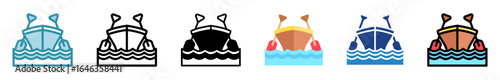 Paddle Icon Multi Style Relate To Nautical, Sea, Marine, Navy. Use For Modern Concept, Ui, Ux Web And App Development.