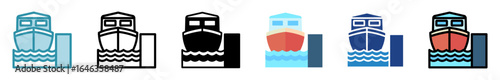 Port Side Icon Multi Style Relate To Nautical, Sea, Marine, Navy. Use For Modern Concept, Ui, Ux Web And App Development.