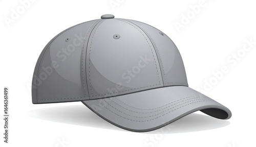 Gray baseball cap illustration